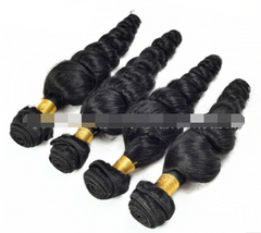 Loose Wave Real Hair Wig and Hair Extension Panel