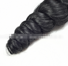Loose Wave Real Hair Wig and Hair Extension Panel
