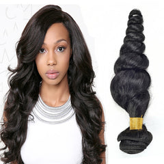 Loose Wave Real Hair Wig and Hair Extension Panel