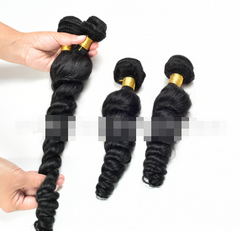 Loose Wave Real Hair Wig and Hair Extension Panel