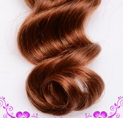 Real Human Hair Wig with Gradient Color Loose Wave